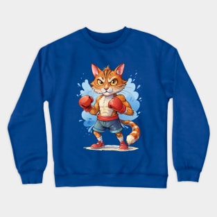 Boxing Cat Crewneck Sweatshirt